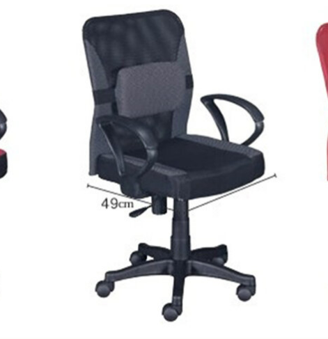 F361-6 彈簧氣壓辦公椅 黑灰色 N1厚墊⊙附腰枕、扶手