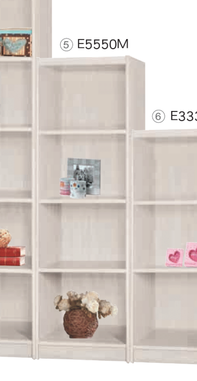 F524-5 白梧桐4格開放書櫃