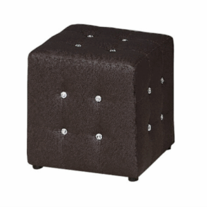 G556-3 凱麗水鑽方皮椅 咖