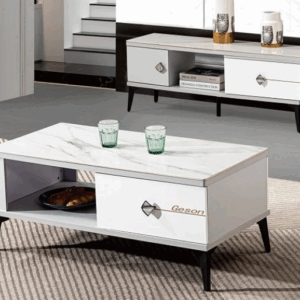 G568-1 83-100#茶几9厘岩板。雙面抽