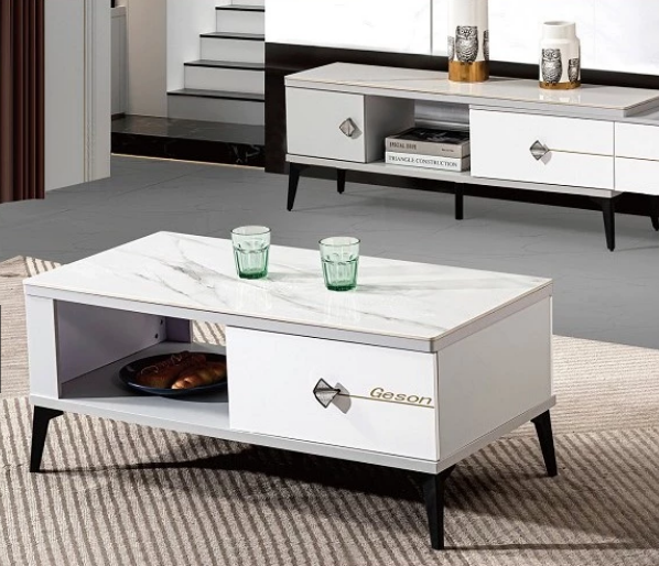 G568-1 83-100#茶几9厘岩板。雙面抽