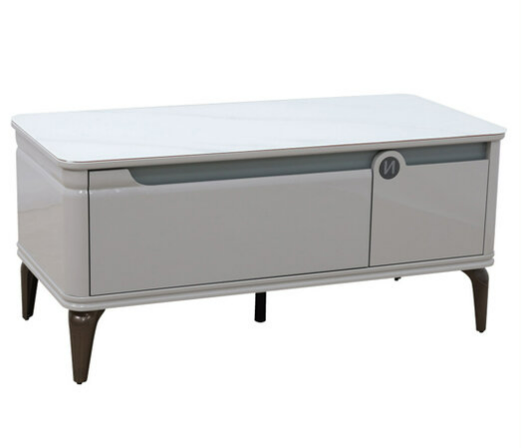 G571-1 Q7-100茶几 親膚玻璃、 一抽屜、