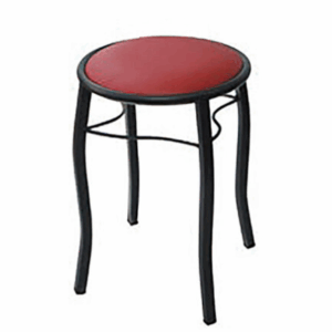 F351-14 如意椅 紅乳皮 可疊