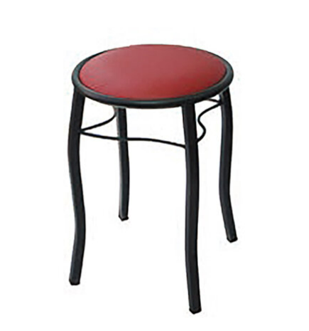 F351-14 如意椅 紅乳皮 可疊