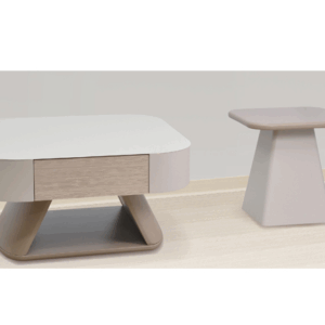 G565-2 C-1227-1多尼亞方几 磨砂親膚玻璃、 雙抽屜、