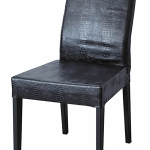 F349-16 約翰鱷魚皮餐椅 黑色＊黑沙鐵架