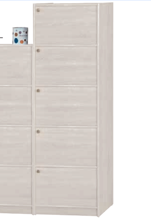 F525-8 白梧桐浮雕耐磨皮收納櫃 5門