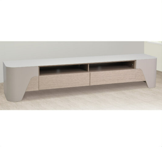 G565-3 D2227多尼亞電視櫃 磨砂親膚玻璃、 雙抽屜、