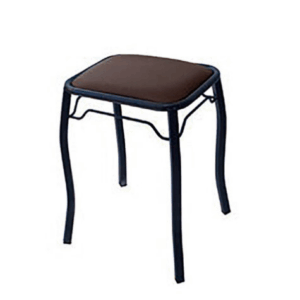 F351-16 吉祥方椅 ⊙可疊、 咖乳皮、