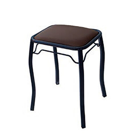 F351-16 吉祥方椅 ⊙可疊、 咖乳皮、