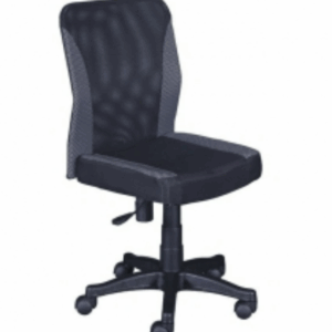 F361-10 黑灰色彈簧氣壓辦公椅 N1厚墊 無手