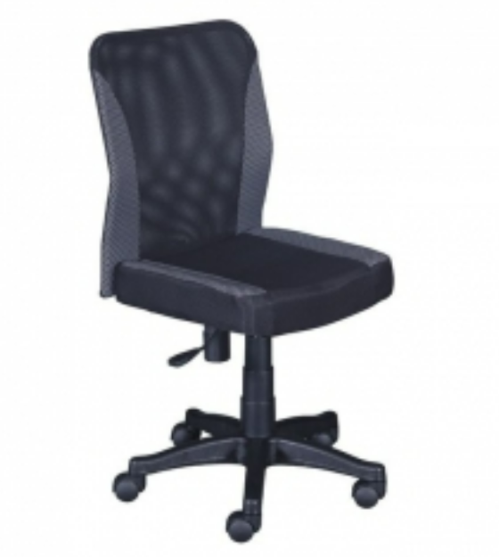 F361-10 黑灰色彈簧氣壓辦公椅 N1厚墊 無手