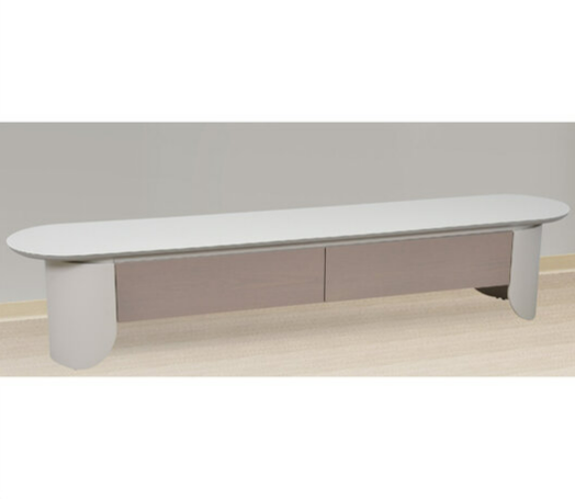 G566-4 D-2223依利電視櫃 磨砂親膚玻璃、 雙抽屜、