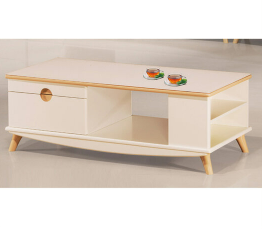 G597-1 S125奧斯丁大茶几 5mm強化玻璃 雙面2抽