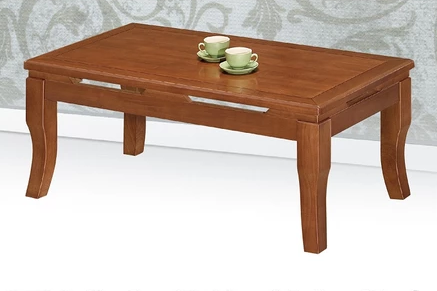 G598-1 803B大茶几 全實木 橡木含玻璃