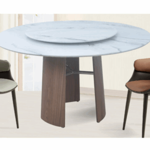 G603-1 AT427圓桌石面圓桌 木紋鐵腳