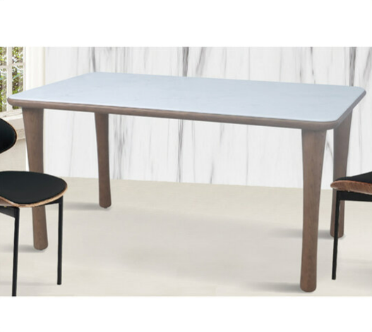 G604-1 AT423餐桌 石面 白蠟木腳