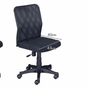 F361-12黑色黑網彈簧氣壓辦公椅 小網無手