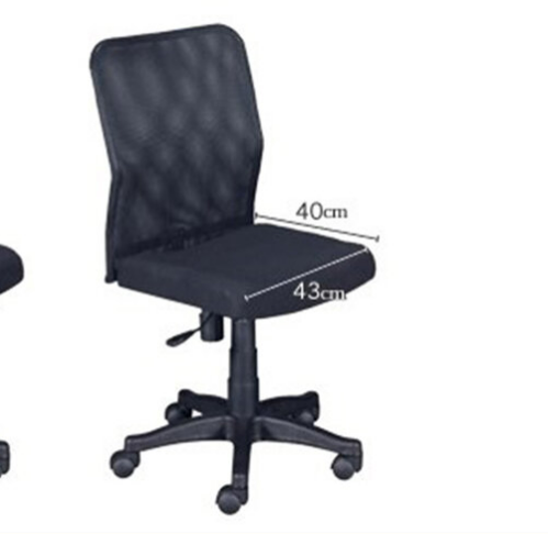 F361-12黑色黑網彈簧氣壓辦公椅 小網無手