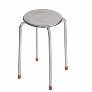 F351-20 白鐵面圓凳 ⊙可疊、 6分管