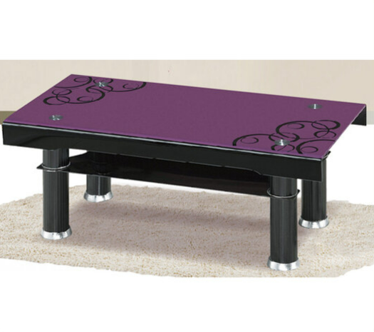 G596-2 F402紫色彎玻大茶几