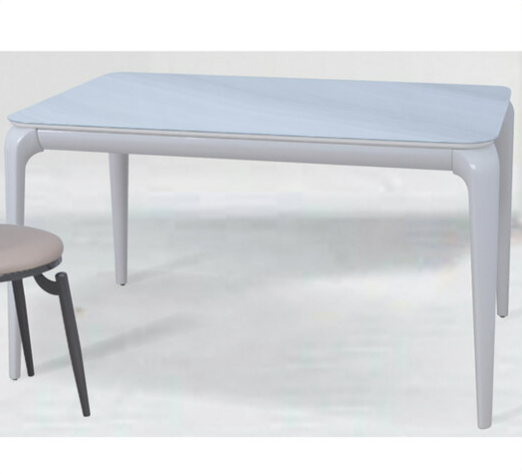 G606-1 801餐桌 玻璃工藝 烤漆腳