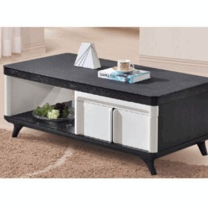 G598-3 23-1200火燒玻璃大茶几 雙面2抽