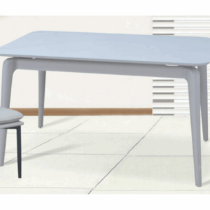 G604-2 A-05餐桌 玻璃工藝 烤漆腳