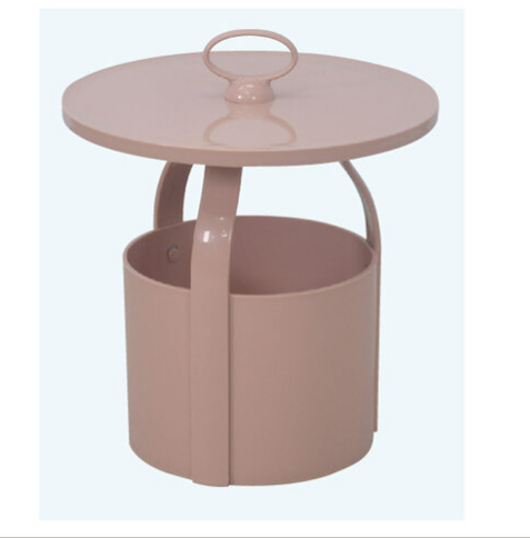 G601-4 223小圓几 粉色PP塑膠