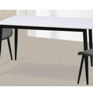 G609-1 710亮光白岩板餐桌