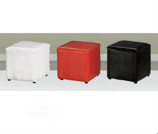 H432-1 鱷魚方皮椅 黑 紅 白