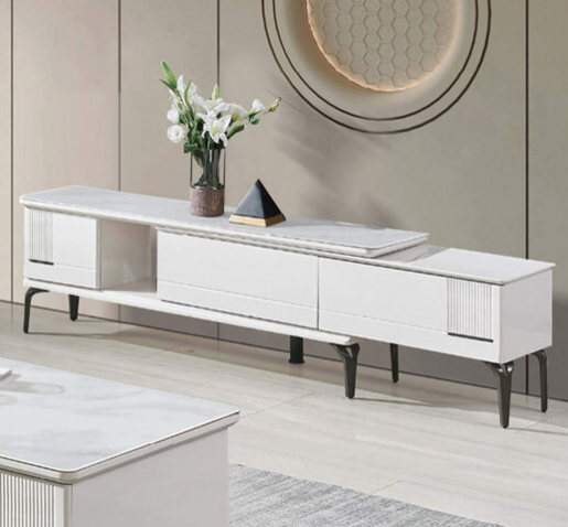 H435-1 T15-1500電視櫃 玉晶玻璃、 實木、