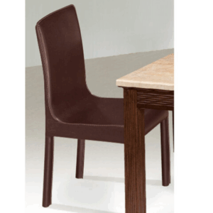 G612-2 D05馬鞍皮餐椅 咖皮