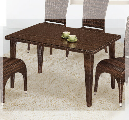 G628-2 285藤餐桌 桌面含玻璃8mm、