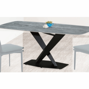 G610-3 T-261艾莉絲岩板石波浪灰餐桌