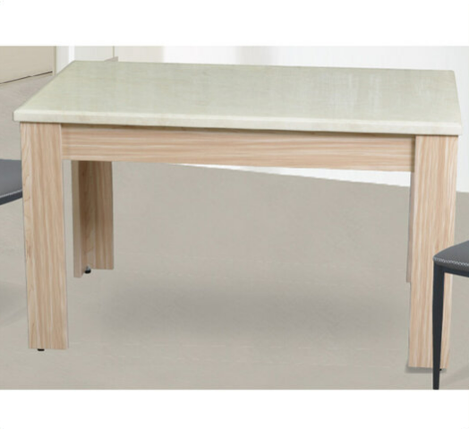 G611-2 B23楓木石面餐桌 雪花石面