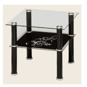 G602-9 K55-4黑小方几 5mm強化玻璃