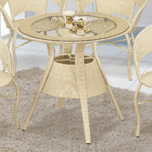 G634-2 202白籐休閒圓桌 含玻璃5mm 80圓玻