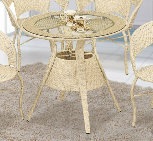 G634-2 202白籐休閒圓桌 含玻璃5mm 80圓玻