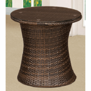 G638-2-623籐鳥巢小茶几-含玻璃5mm