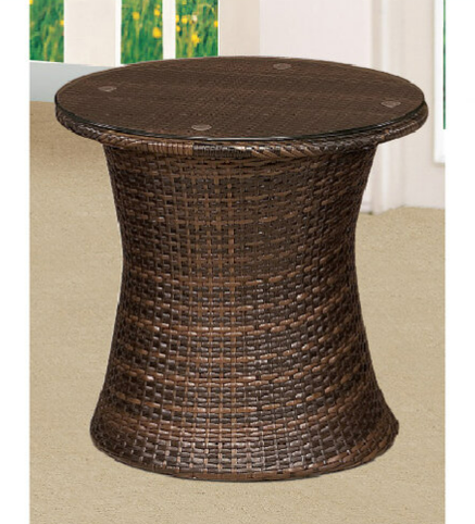 G638-2-623籐鳥巢小茶几-含玻璃5mm