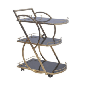 G622-6 D210森雅圓餐桌 白鐵土豪金、 5mm黑玻、