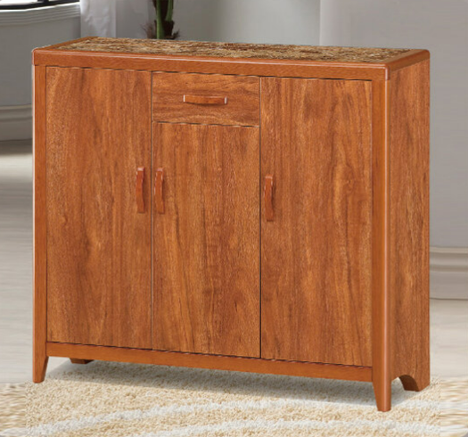 G651-3 S18實木三門鞋櫃 ⊙隔板3大3小、