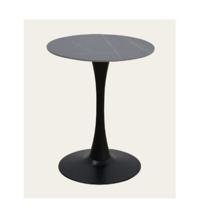 G620-8 Z-02黑金洽談桌 岩板、 鐵腳