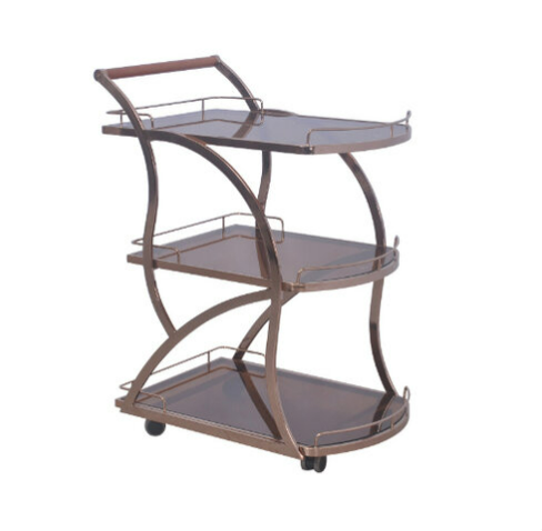 G622-7 D518依莉餐車 實木手把、 白鐵玫瑰金、