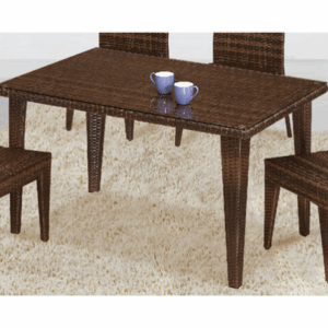 G629-5 285籐餐桌 含玻璃8mm