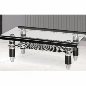 H460-1 F40西洋大茶几 上10mm鋼化玻璃 下4mm鋼化玻璃