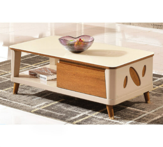 H447-4 賓致M-1100大茶几 ⊙雙抽屜、 5mm玻璃、