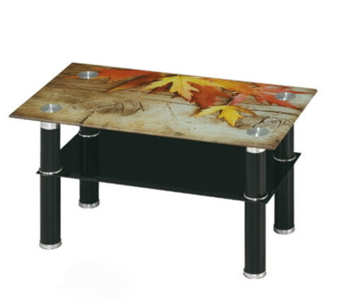 H458-3 B-1楓葉大茶几 10mm膠合玻璃、