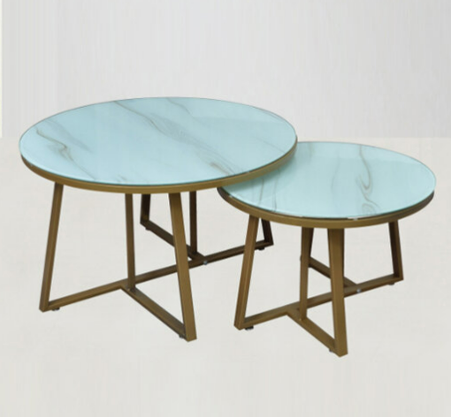 H462-3 B628大小圓几 5mm強化玻璃、